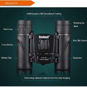 Telescope Compact Folding Binoculars with BAK4 Prism,HD Professional Vision Clear Bird Watching Binoculars for Kids - Image 3