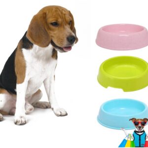 round  Shaped food bowl Pet Plastic food bowl (Random Color)  8 inch - Image 3