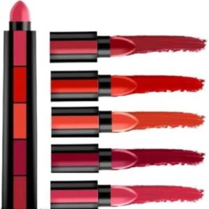 ( pack of 2 ) 5-in-1 Lipstick  | Five Shades In One| Long Lasting, Matte Finish| - Image 3