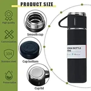 Stainless Steel 500ml Hot & Cool Water Bottle (500 ml) (Random color) - Image 4