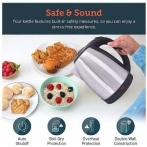 Automatic Electric Kettle 2.0L ? Stainless Steel Hot Water Boiler with Auto Shut-Off, LED Display & Temperature Control (1000W, 220V) - Image 4