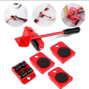 (5 in 1) Heavy Furniture Move Tool Transport Lifter Shifter Moving Kit Slider Remover Rolling Wheel Corner Mover Set - Image 5