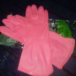 Dishwashing Rubber Gloves Non-Slip Household Laundry Kitchen Cleaning Gloves - Pair (Random color) - Image 5