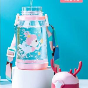 Reindeer Thorn Shape Water Bottle For Kids (600ML) (random color) - Image 3