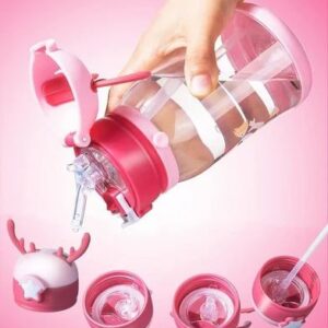 Reindeer Thorn Shape Water Bottle For Kids (600ML) (random color) - Image 5