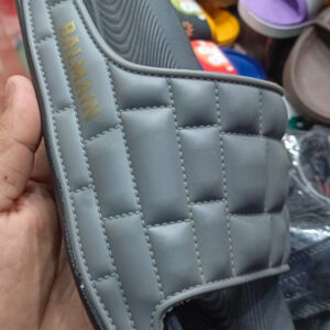 Balmain Men?s Thick Bottom Comfortable Cool slippers Black Brown Grey Color - Image 3