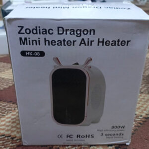 Zodiac Dragon Mini Portable Electric Desk Air Heater for Room, Small Tabletop Fan - 800W (Random color) - Image 1