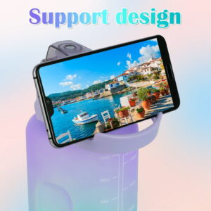 3 Pack Water Bottles with  2L Large Bottle 700MLPortable Bottle and 300ML Mini Bottle Motivational (random color) - Image 3