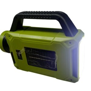 Rechargeable LED flashlight with solar panel - 6689A (Random color) - Image 3