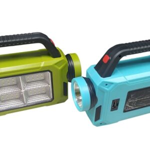 Rechargeable LED flashlight with solar panel - 6689A (Random color) - Image 2