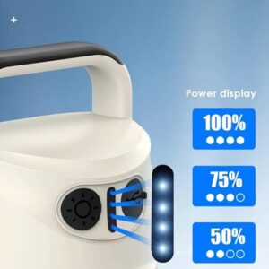 Portable Camping Lights with 4 Lighting Modes, Torch Mode, USB Rechargeable Camping hiking Lantern with Hook, Waterproof Tent Light - Image 2