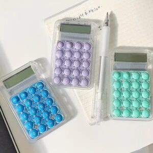 Student Calculator LCD Display Large Screen Siicone Buttons 8-digit Handheld Study Electronic Calculator School Supplies(random color) - Image 3