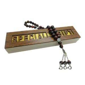 Red Tiger Eye Stone Tasbeeh (Original) | 33 Beads | 10 MM Size | Religious Islamic Tasbih Gift - Image 4