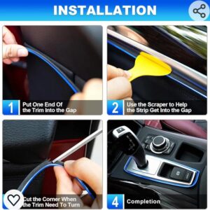 5Meter Cars Auto Accessories Dashboard Car Styling Interior Decoration Strips Molding Trim ( Red Color - Image 5