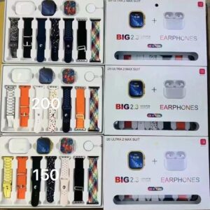 i20 Ultra MAX Smart Watch | Premium Quality | 2.3 '' Big Display Screen | Airpods & 7 Straps in Box | 10 in 1 (Random color) - Image 4