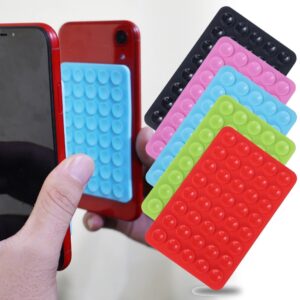 1 Pc Mobile Phone Silicone Suction Cup Square Mobile Phone Single-Sided Case Anti-Slip Holder Mount Suction (random color) - Image 4