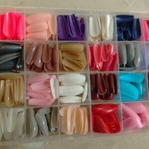 576 pcs nails with box ,Reusable Artificial nails, 24 different colours, beautiful fake nails American Nail for Girls Women Without Glow (Random color) - Image 4
