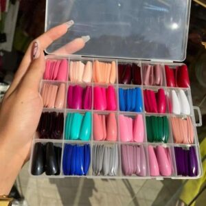576 Pcs Artificial Fake Nails Multicolor for girls - Image 1