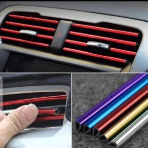 Car air-conditioning grill moulding for decorating ,Car AC Decor Strip Only Red colour - Image 4