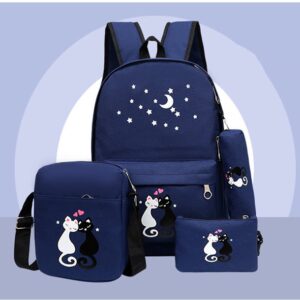 4-Piece School Bag Set/ backpack Children School Bags For Girls Boys Canvas School Bag Fashion Kids - Image 3