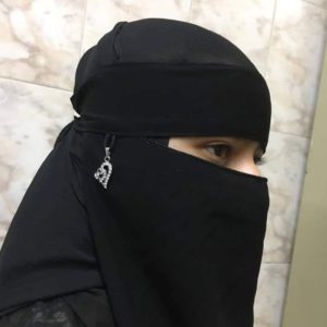 Chiffon Saudi Locket Niqab ? Premium A1 Quality Black Face Veil (Black) (Random Locket )