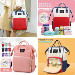 Large Capacity Mummy Bag Multi-function Women Backpack Nursing Bag for Baby Care Unisex Travail Backpack (Random color) - Image 5