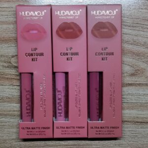 HUDAMOJI Ultra Matte Finish Lip Gloss And Lip Liner Lip Contour Set - Image 3