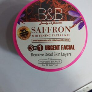 B and B Saffron Whitening Facial Kit 3 in 1 - Urgent Facial & Dead Skin Removal - Image 1