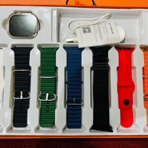 ( Rubber Strap) 7 In 1 Ultra Smart Watch Series 8 Wireless Charging With Rubber Strap (Random color) - Image 3