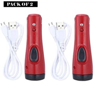 Pack Of 2 Multifunction Portable Super Bright USB Rechargeable Flashlights SD-8670 - Image 3