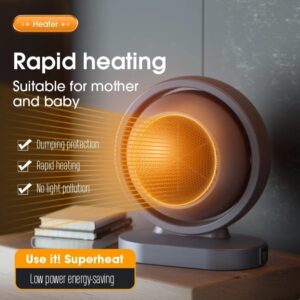 Mini Electric Heater Warmer Wind Portable 380w Heating Intelligent Air Fan Heater Desktop Blower (random color) - Image 3