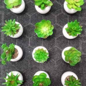 Mini plant Artificial Flowers Decoration | Artificial Plants Ball for Home (1 pc Round shape) - Image 1