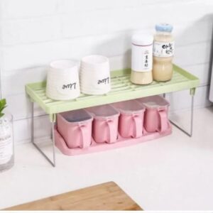 Folding Stack up shelf for spice jars Cabinet Shelves foldable Shelf Stand Spice Jars Rack Cupboard Storage Support Kitchen accessories Pantry Organizer - Image 1