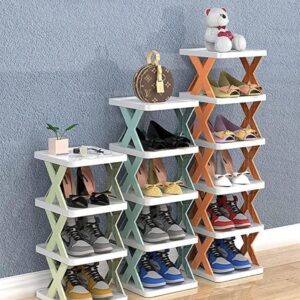 New Arrival Stackable Shoe Rack Multi-layer Storage Shoes Shelf Box Plastic Space Saving Cabinet Shoes Organizer for Entry (Random Color) - Image 1