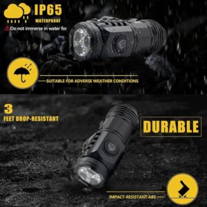 Three-Eyed Monster Rechargeable Torch, 82mm Portable Small Flashlight, 5 Modes Ultra-Bright Waterproof Flashlight, Suitable for Power Outages, Emergencies, Camping, Hiking, and Outdoor Use (Random Color) - Image 4