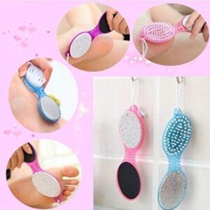 4 In 1 Foot Scrubber | Multi Use Pedicure Paddle Brush ? 4 Step Pedicure Cleanse, Scrub, File And Buff (random Color) - Image 2