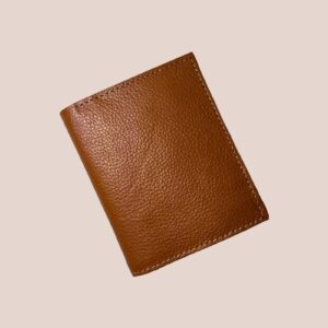 cow Leather texture Wallet Men Short Wallet Purse Small Vintage Wallets Card Holder ( brown ) - Image 1