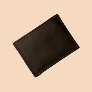 Cow Leather Plain Men Short Wallet Purse Small Vintage Wallets Card Holder (brown) - Image 3