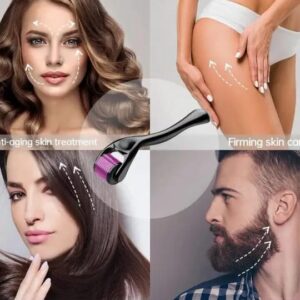 Pack of 2 Derma Roller Facial & Hair Therapy Microneedle Hair Regrowth Beard Growth Anti Hair Loss Treatment Thinning - Image 2