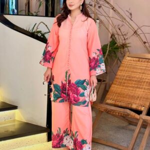 2 pcs Printed Veronica Silk Shirt & Trouser - Image 5