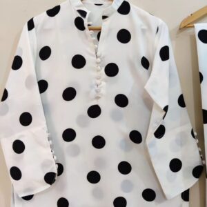 2pc Front back both Printed Buttons stitched Premium Quality Shirt & Trouser - Image 3