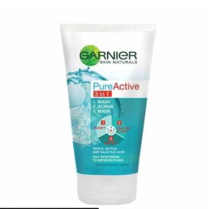 3 in 1 Garnier Skin Natural Pure Active Wash + Scrub + Mask - Image 3