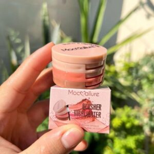Mocallure 3 in 1 blusher highlighter kit Package Includes: 1 x Blusher Highlighter Kit Product Feature: Glowy, 2 in 1 (Random color) - Image 3