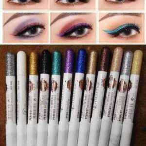 Pack of 12 Flormar Glitter multipurpose pencils Glitter Eyeliner Pencils - Metallic Colors Eyeliners Eyeshadow Pencil Set, Natural Long Lasting (Random Color) - Image 5