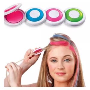 Pack Of 4 Temporary Hair Chalks  4 Colors Hair Dye Powder Temporary Hair Styling Chalk Salon  Hair Dye Powder Cake Washable - Image 4