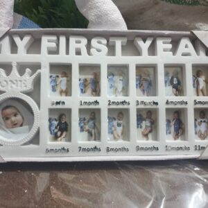 Newborn Baby Photo Frame Baby Pictures Plastic Frame For 12 months Monthly Milestone Photo Frame My First Year Picture Frame for Baby Newborn - Image 2