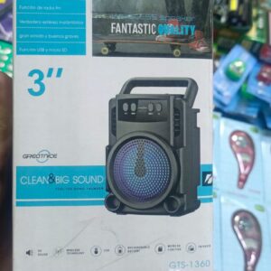 GTS-1360 Wireless Speaker Bluetooth Rechargeable Speaker Portable Wireless Mini 3 Inch Mini Bt Speaker - Image 1