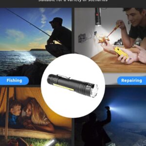 P50 super light rechargeable flashlight - Super bright Led Light - zoomable Rechargeable torch 3 mode - Image 2