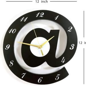 The Sign (@)3D Wooden wall clock for Living Room, Bed Room Home Decor Art & Hanging Decorative Showpiece Items - Image 3
