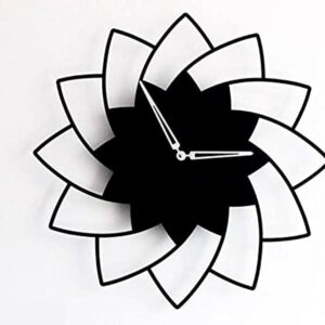 3D WOODEN FLORAL WALL CLOCK Modern Home Decorations for Living Room,Bedroom - Image 4